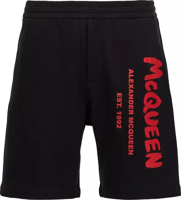 Black Cotton Bermuda Shorts