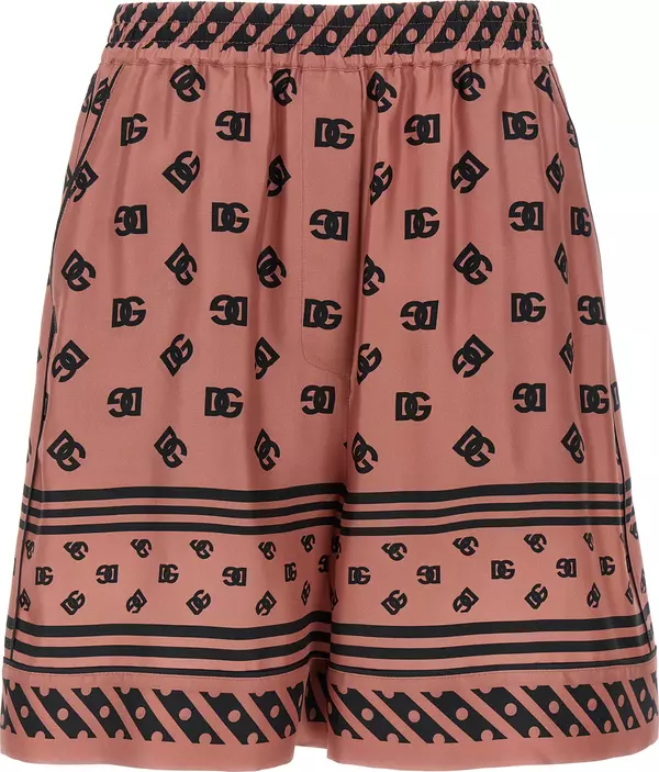 Multicolor Silk Bermuda Shorts
