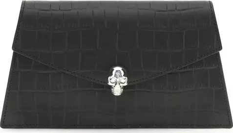 Black Calf Leather Bos Taurus Clutch Bag