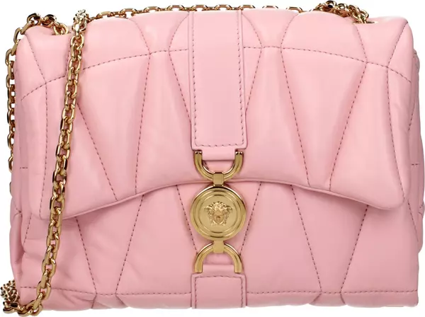 Pink Leather Shoulder Bag