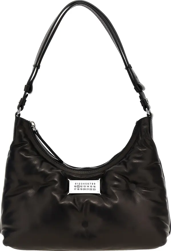 Black Lamb Leather Shoulder Bag