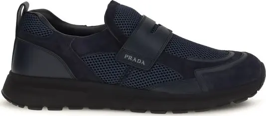 Blue Calf Leather Bos Taurus Athletic Sneakers