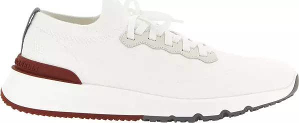 White Polyethylene Athletic Sneakers