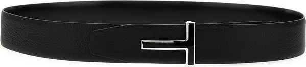 Black Calfskin Regular Belt