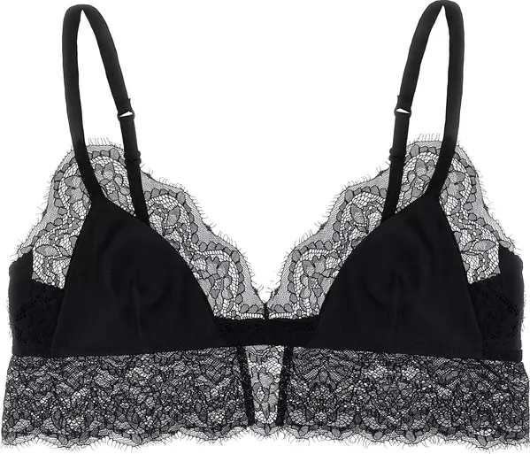 Black Silk Bra