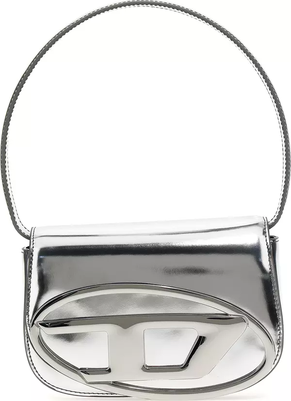 Silver Cowhide Shoulder Bag