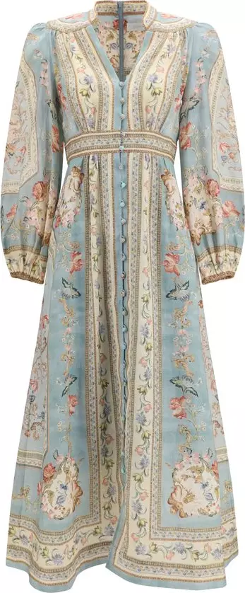 Multicolor Linen Casual Dress