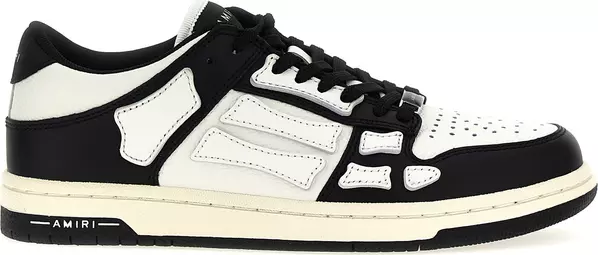 Bicolor Leather Low Top Sneakers