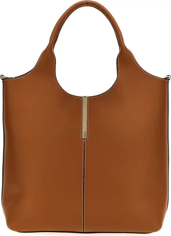 Brown Calfskin Tote Bag