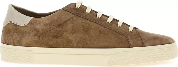 Beige Calfskin Low Top Sneakers
