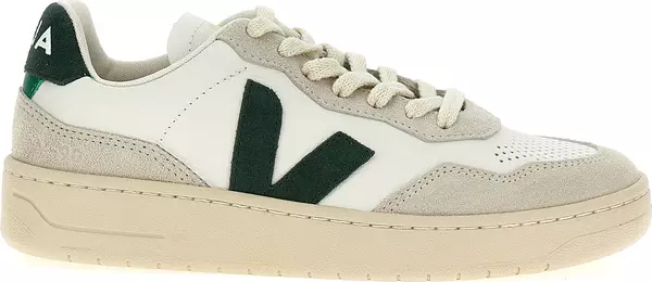 Bicolor Leather Low Top Sneakers