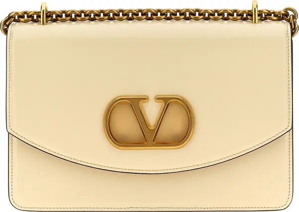 White Calfskin Shoulder Bag