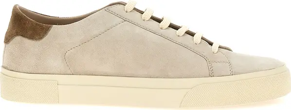 Beige Calfskin Low Top Sneakers