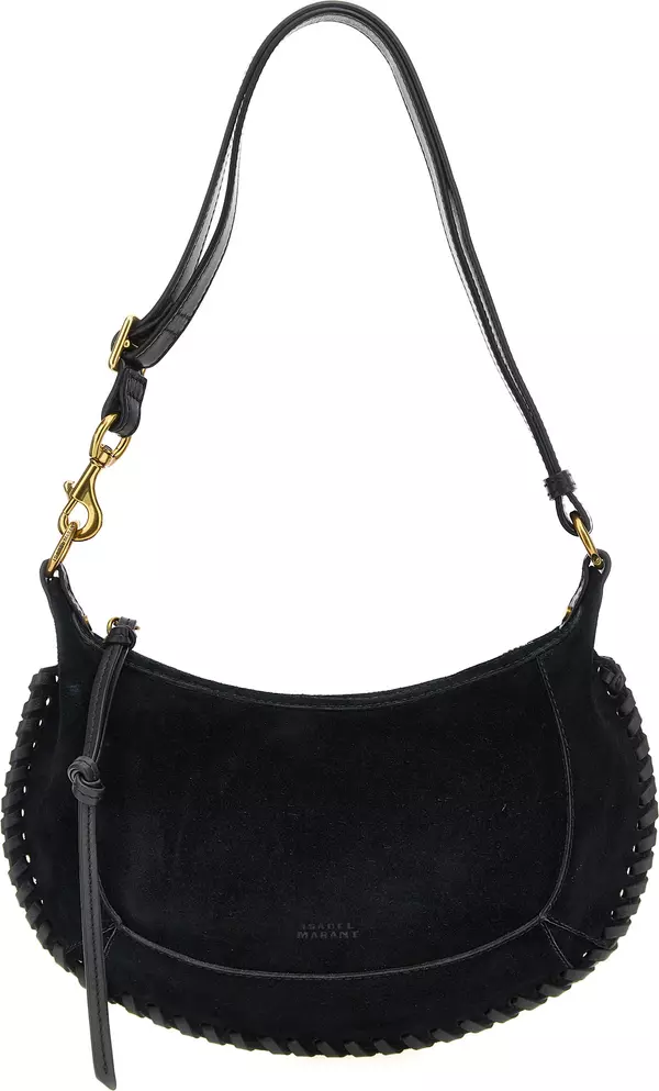 Black Calfskin Shoulder Bag