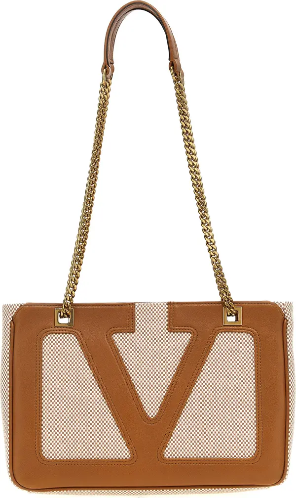 Beige Cotton Tote Bag