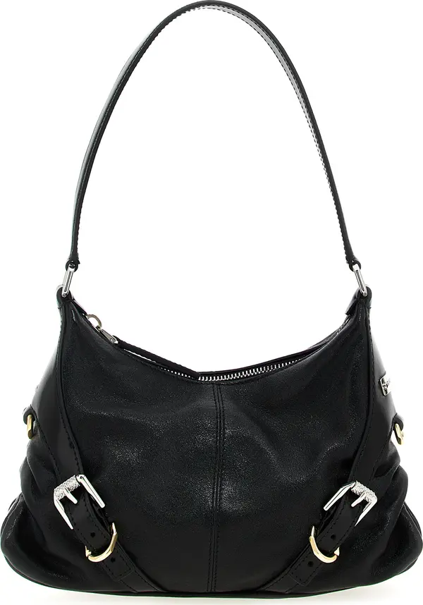 Black Lamb Leather Shoulder Bag