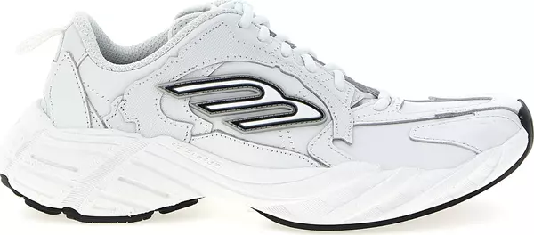 White Cowhide Athletic Sneakers