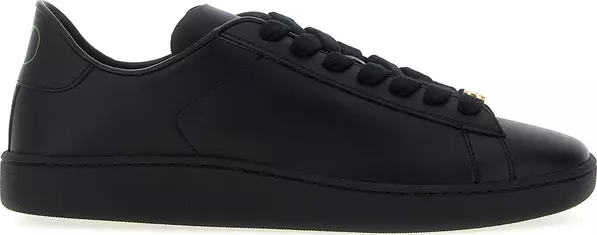 Black Calfskin Low Top Sneakers