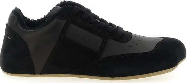 Black Calfskin Athletic Sneakers