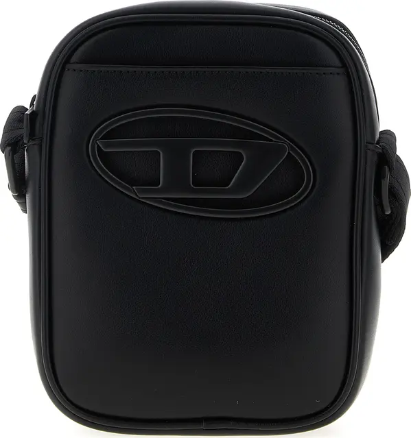 Black Polyethylene Crossbody Bag