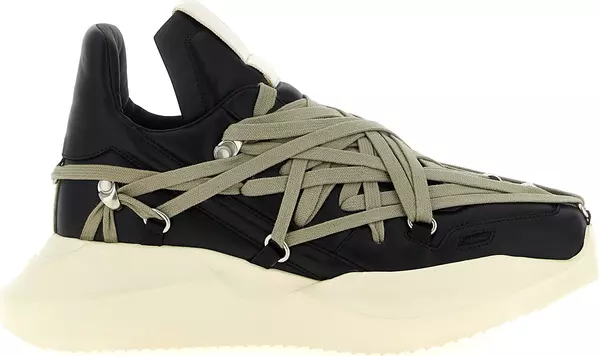 Black Calfskin Athletic Sneakers