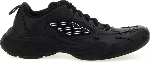 Black Calfskin Athletic Sneakers
