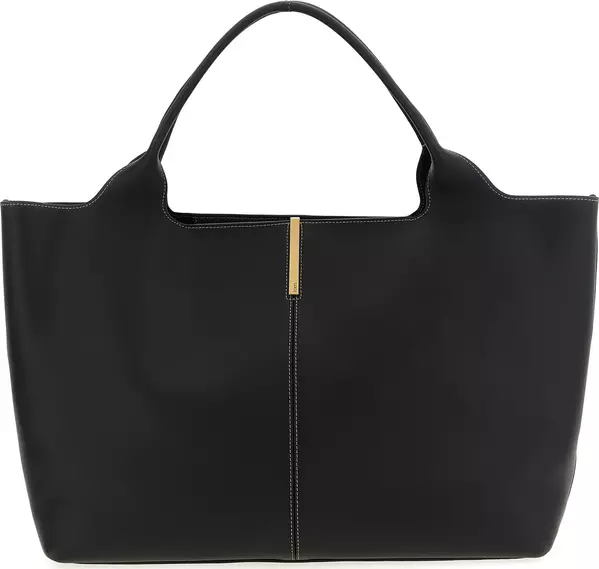 Black Calfskin Tote Bag