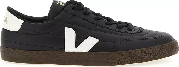 Bicolor Genuine Leather Low Top Sneakers