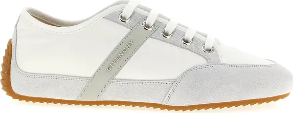 White Polyamide Low Top Sneakers