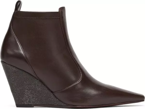 Brown Leather Ankle Boots