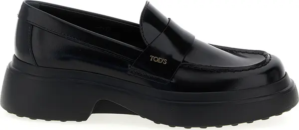 Black Calfskin Slip-On Loafers