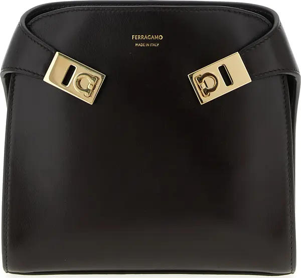 Brown Calfskin Crossbody Bag