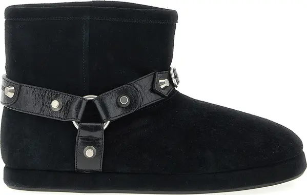Black Calfskin Ankle Boots