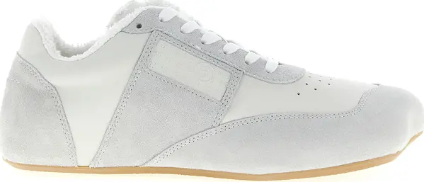 White Calfskin Athletic Sneakers