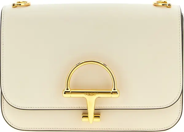 White Calfskin Shoulder Bag