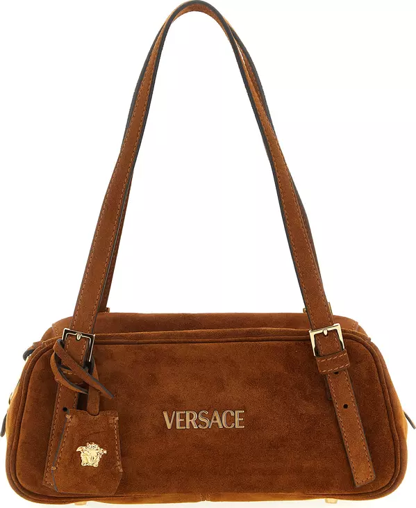 Brown Calfskin Shoulder Bag