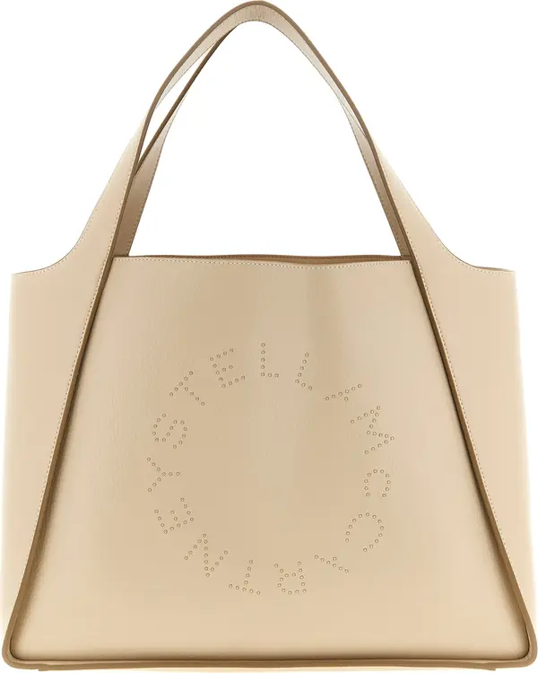 Beige Polyamide Tote Bag