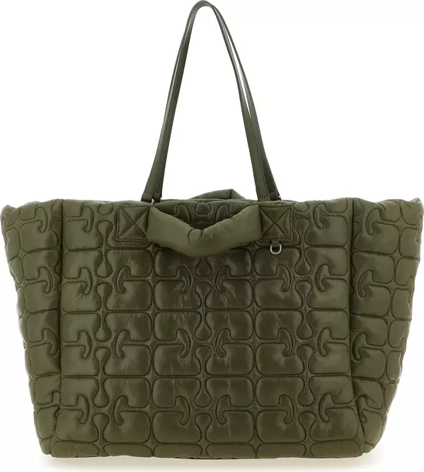 Bicolor Recycled Polyamide Tote Bag