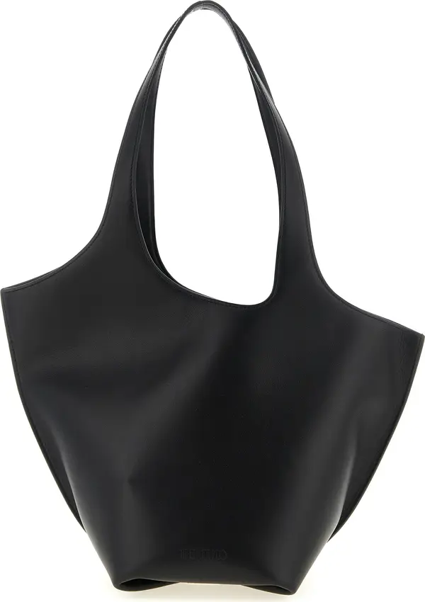 Black Calfskin Shoulder Bag