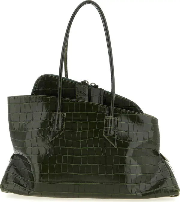 Bicolor Calfskin Shoulder Bag