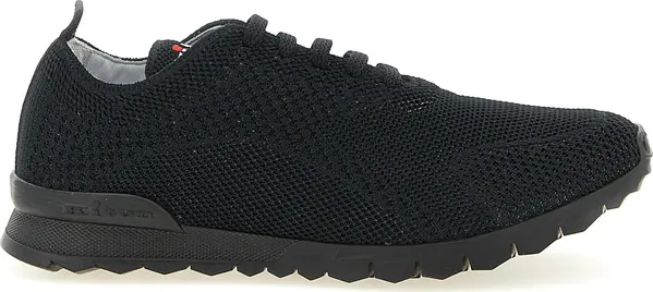 Black Cotton Athletic Sneakers