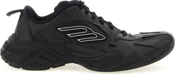 Black Calfskin Athletic Sneakers