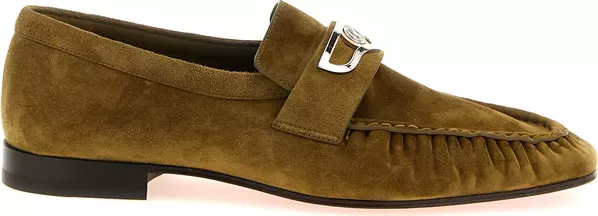 Brown Calfskin Slip-On Loafers