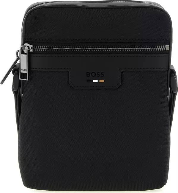 Black Polyester Crossbody Bag