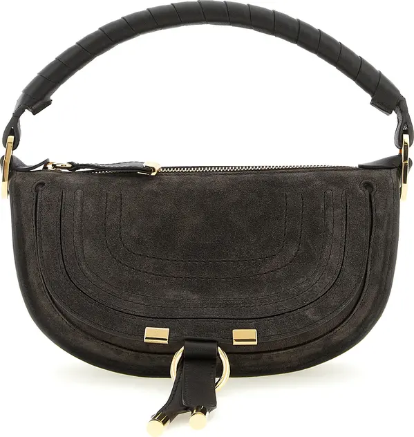 Brown Calfskin Shoulder Bag