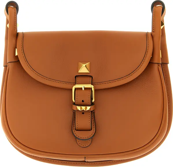 Brown Calfskin Shoulder Bag