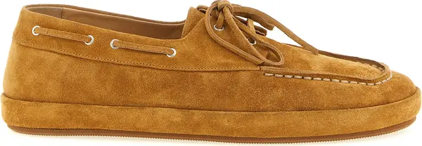 Brown Calfskin Slip-On Loafers