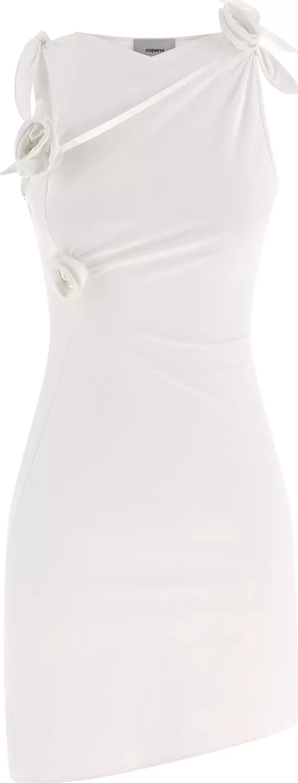 White Polyamide Short Dress