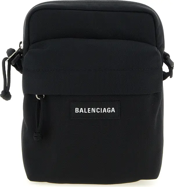 Black Polyamide Crossbody Bag