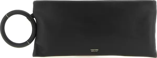 Black Lambskin Clutch Bag
